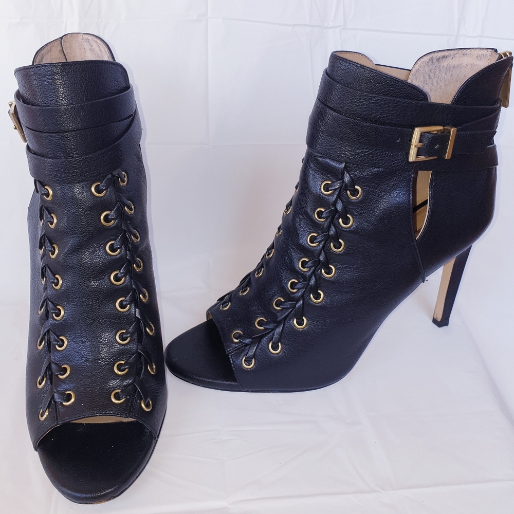 BCBG Black and Gold booties